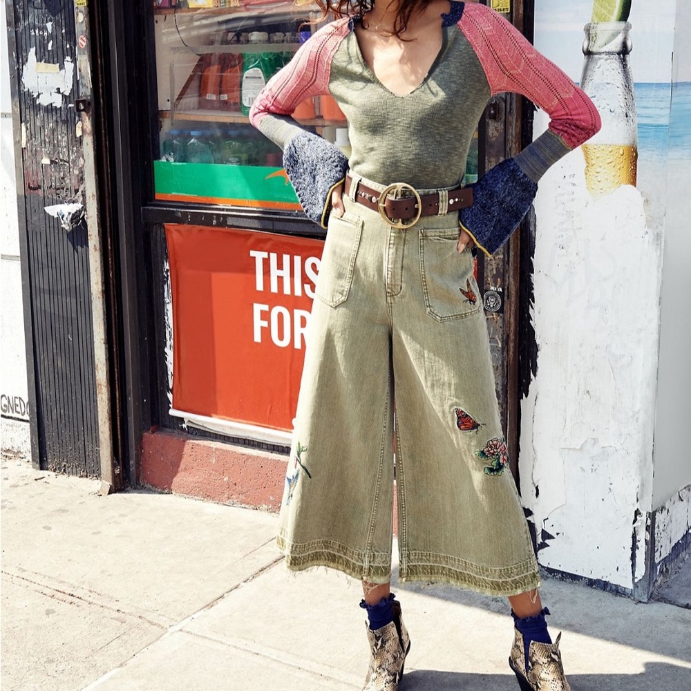 Free People Super Rare Dusk Jeans in Olive Green size 30, very rare in this size - Picture 4 of 11